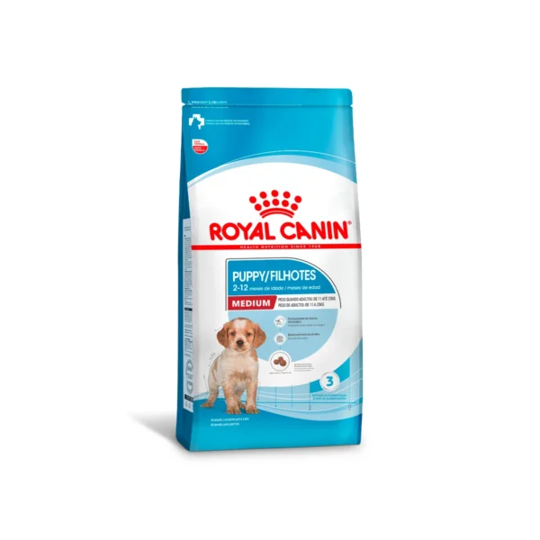 Ração Royal Canin Medium Junior para Cães Filhotes de Raças Médias de 2 a 12 Meses de Idade