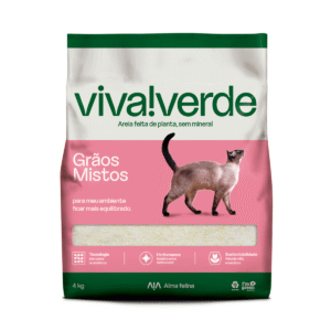 Areia Higiênica Viva Verde Graos Mistos para Gatos